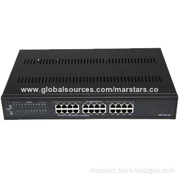 24-port 10/100Mbps, Ethernet Switch with 24-port PoE